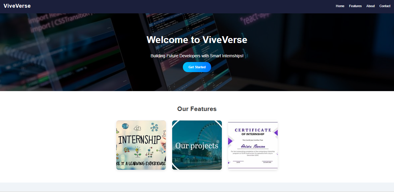 Landing Page Screenshot